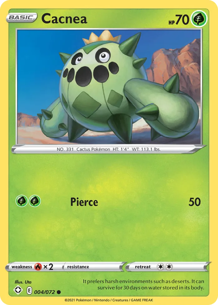 Cacnea #4 Shining Fates Pokemon card