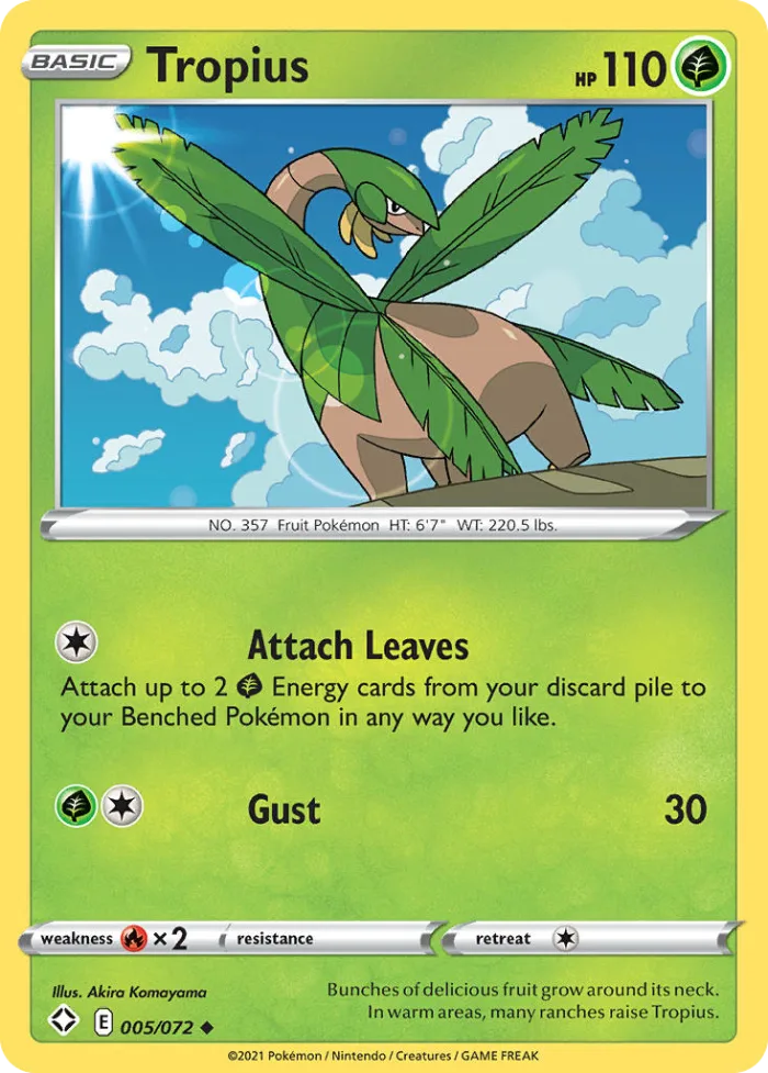 Tropius #5 Shining Fates Pokemon card