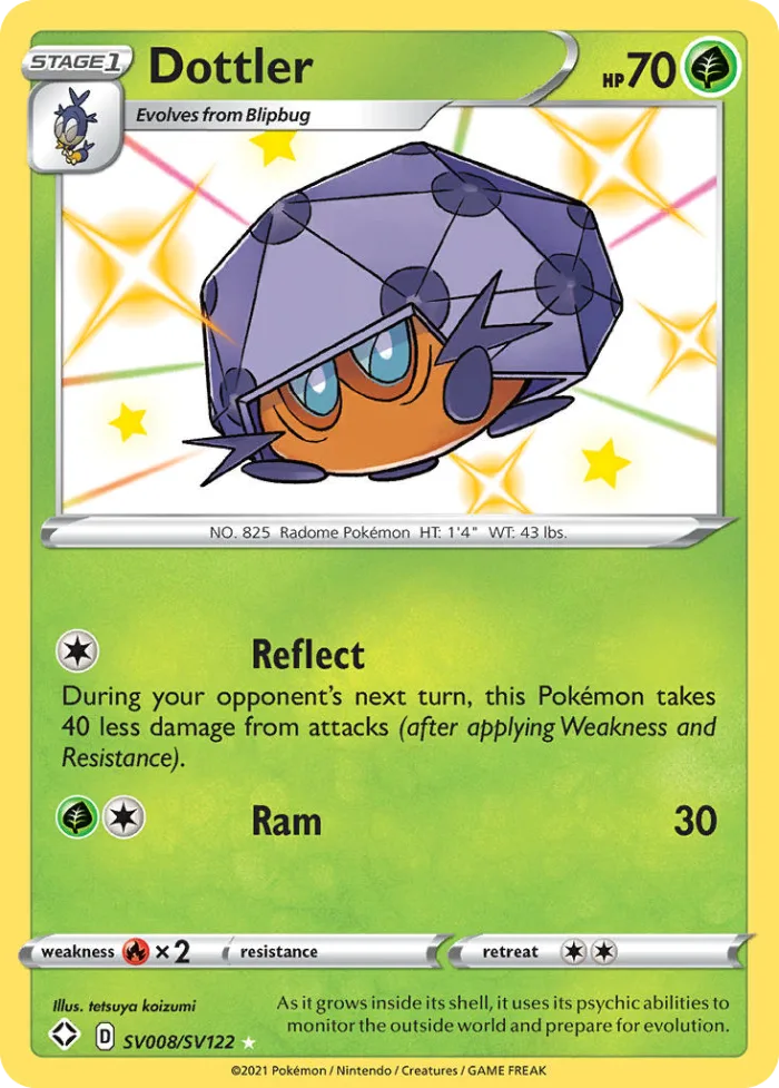 Dottler #SV008 Shining Fates Pokemon card