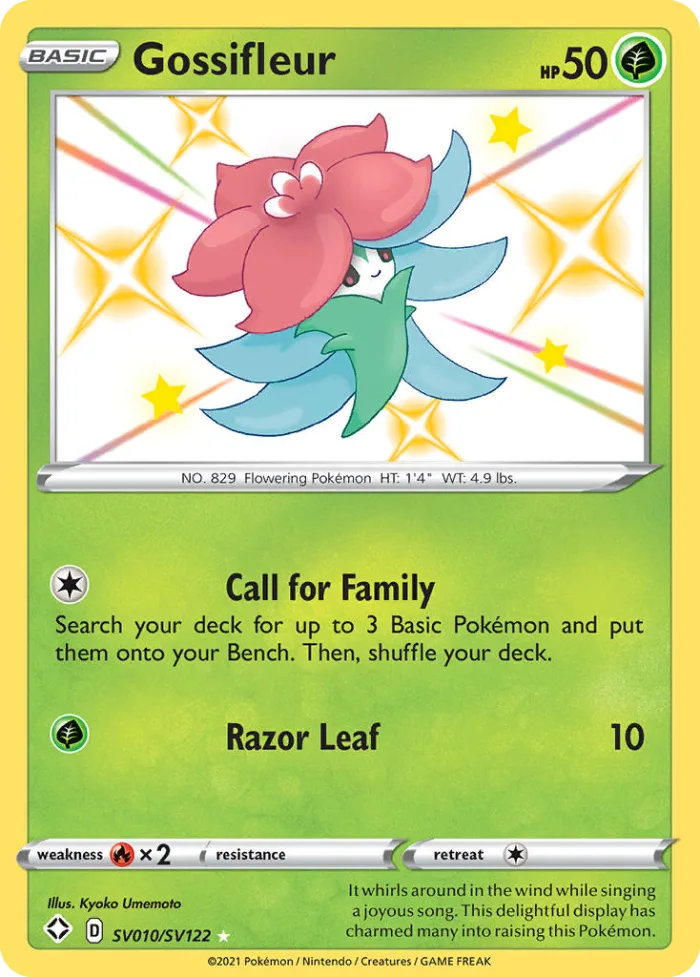 Gossifleur #SV010 Shining Fates Pokemon card