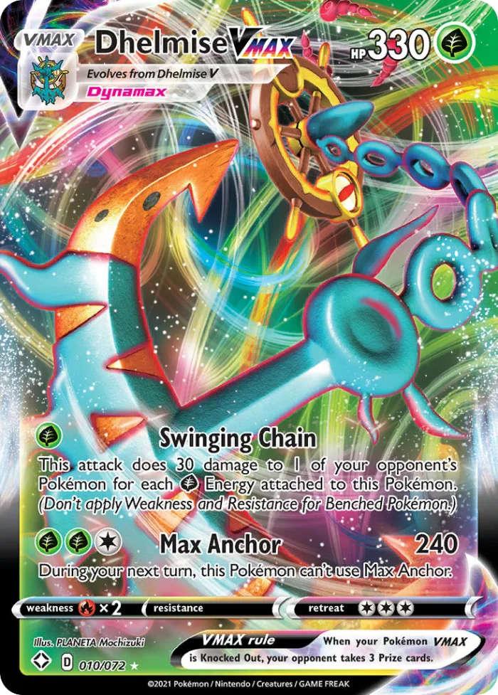 Dhelmise VMAX #10 Shining Fates Pokemon card