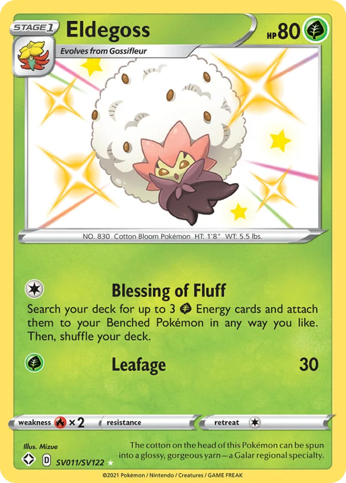 Eldegoss #SV011 Shining Fates Pokemon card