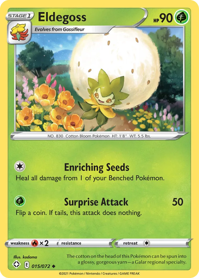 Eldegoss #15 Shining Fates Pokemon card