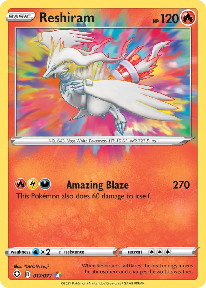 Reshiram #17 Shining Fates Pokemon card