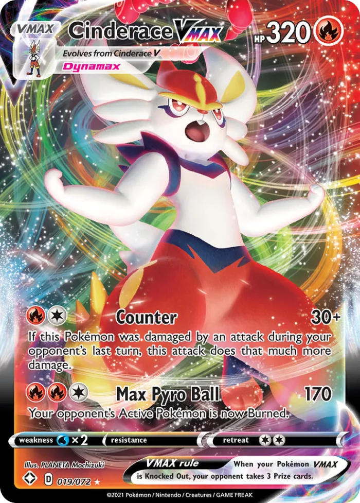 Cinderace VMAX #19 Shining Fates Pokemon card