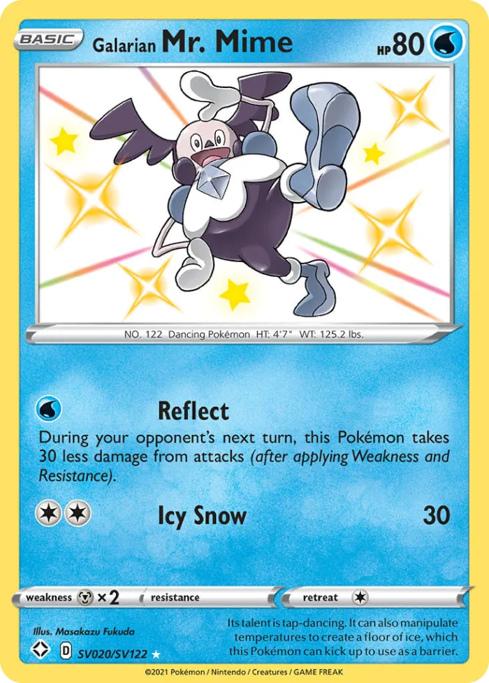 Galarian Mr. Mime #SV020 Shining Fates Pokemon card