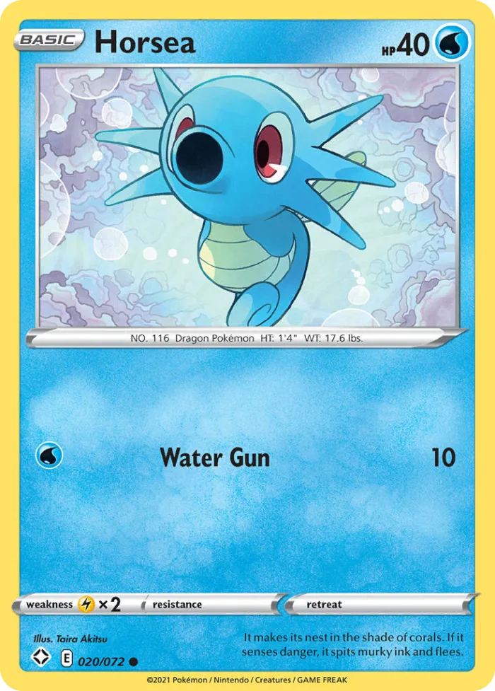 Horsea #20 Shining Fates Pokemon card