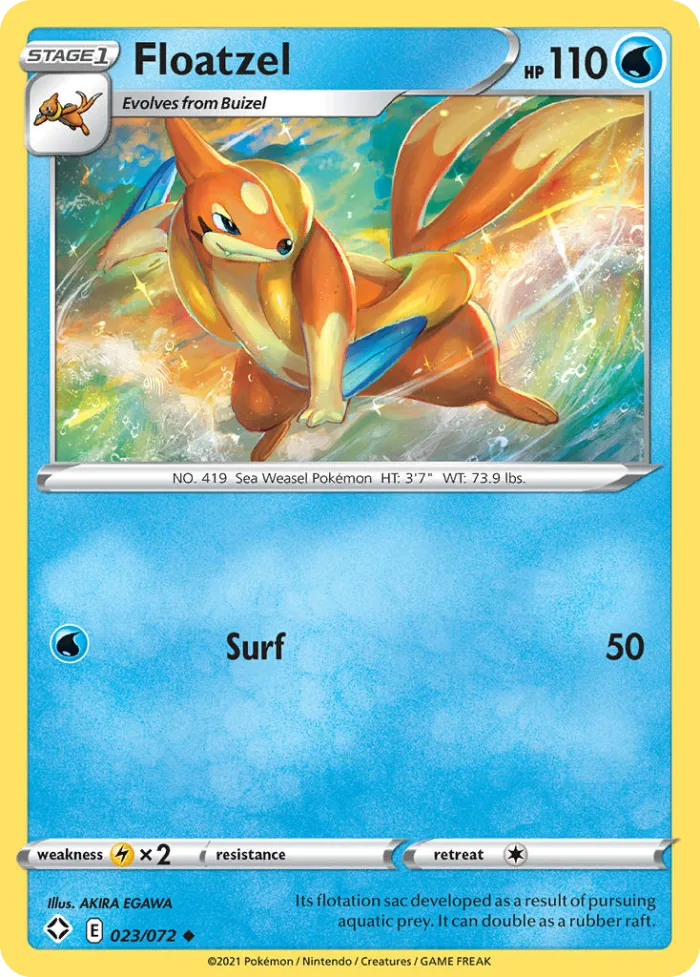 Floatzel #23 Shining Fates Pokemon card