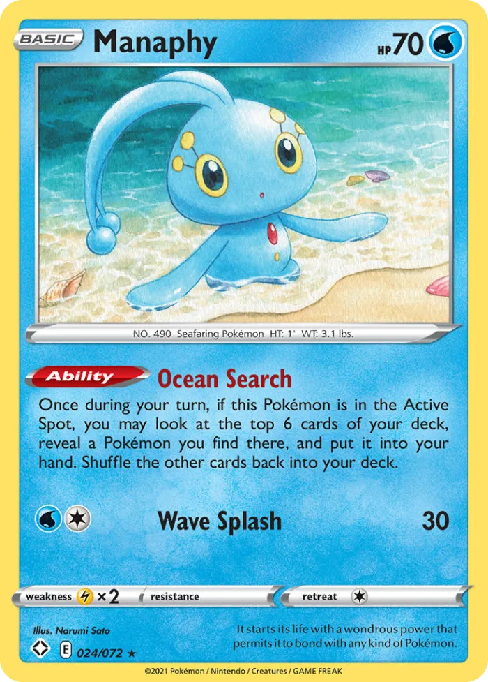 Manaphy #24 Shining Fates Pokemon card