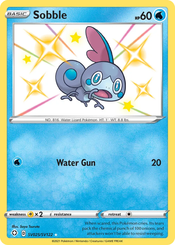Sobble #SV025 Shining Fates Pokemon card