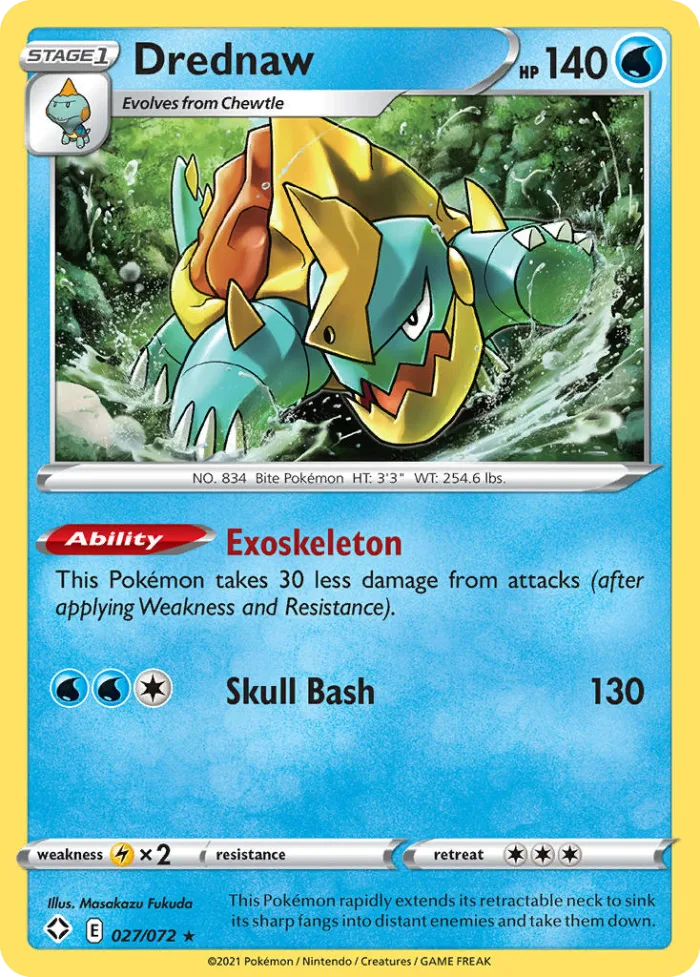Drednaw #27 Shining Fates Pokemon card