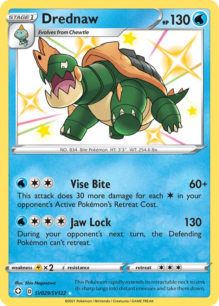 Drednaw #SV029 Shining Fates Pokemon card