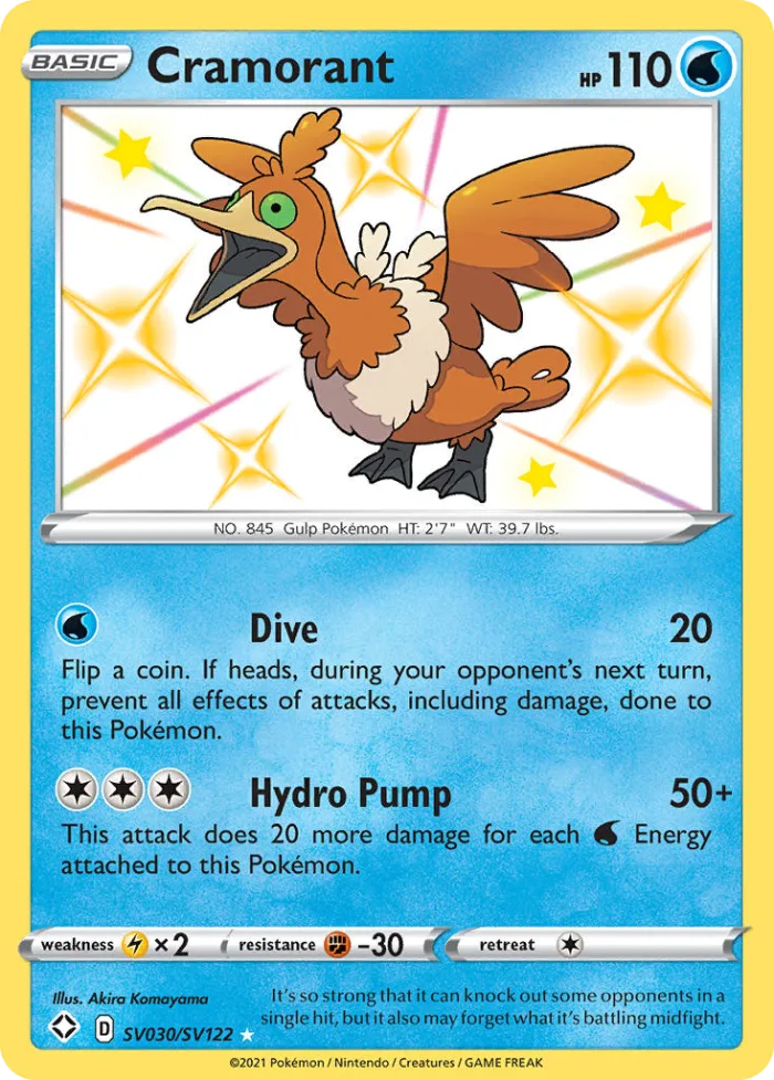 Cramorant #SV030 Shining Fates Pokemon card
