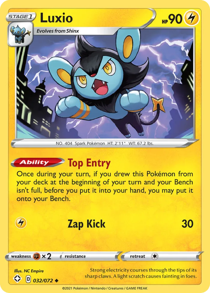 Luxio #32 Shining Fates Pokemon card