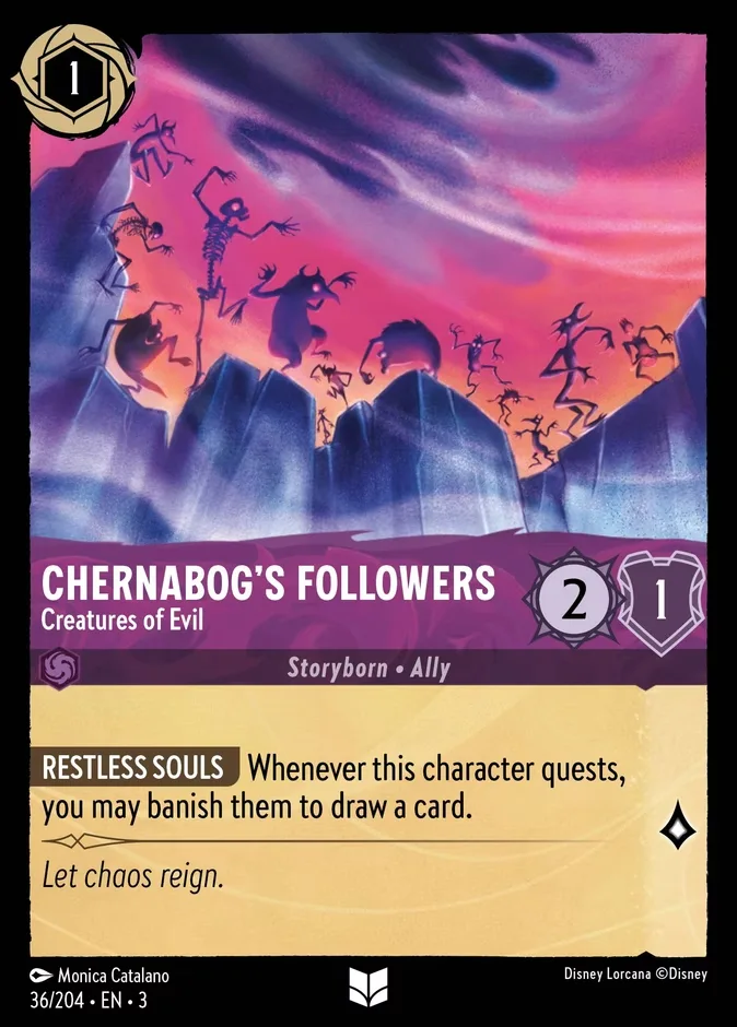 Chernabog's Followers #36 Into the Inklands Disney Lorcana card