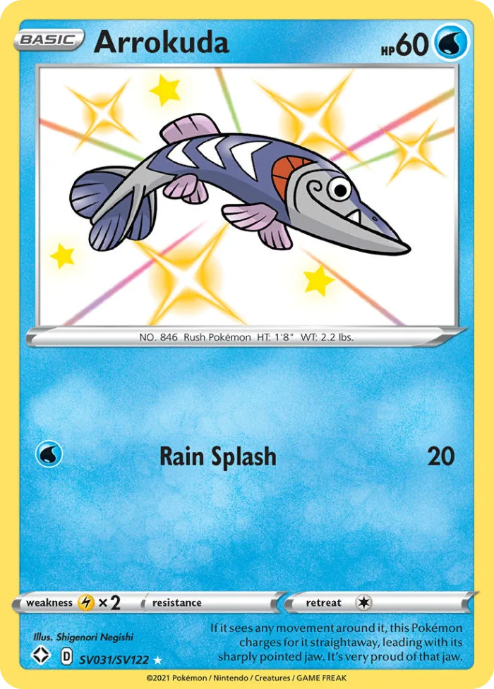 Arrokuda #SV031 Shining Fates Pokemon card