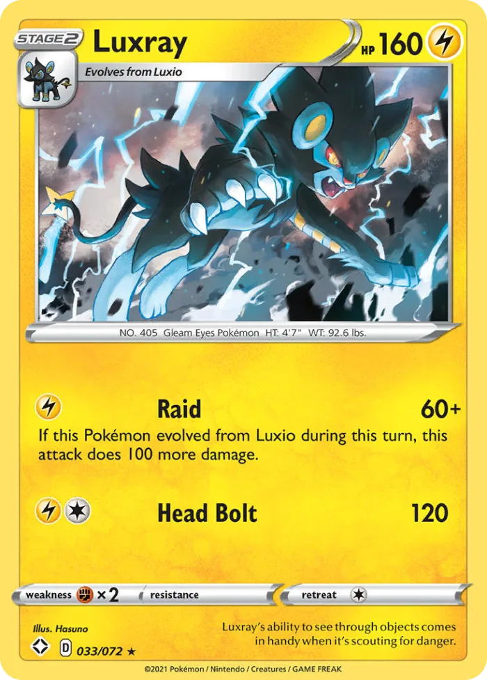 Luxray #33 Shining Fates Pokemon card