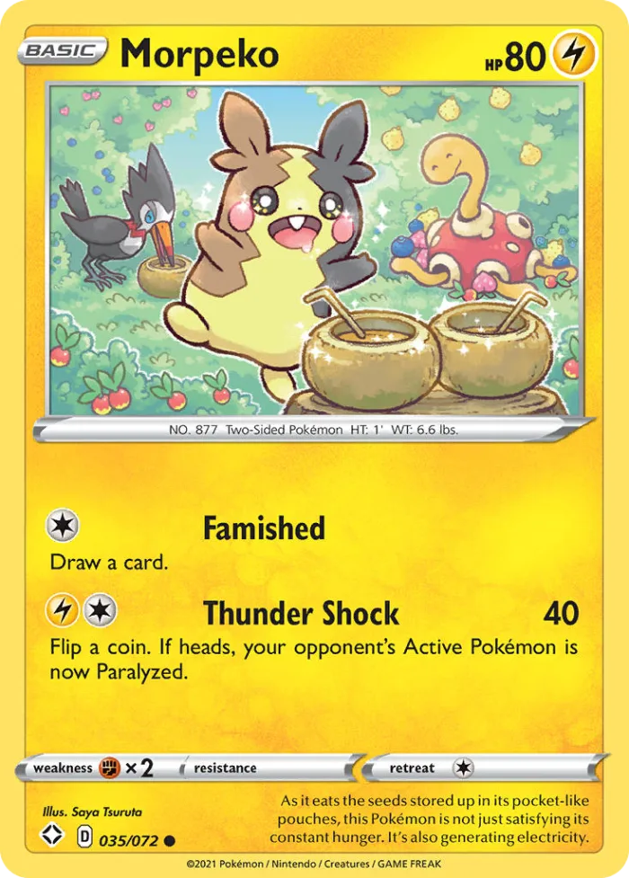 Morpeko #35 Shining Fates Pokemon card