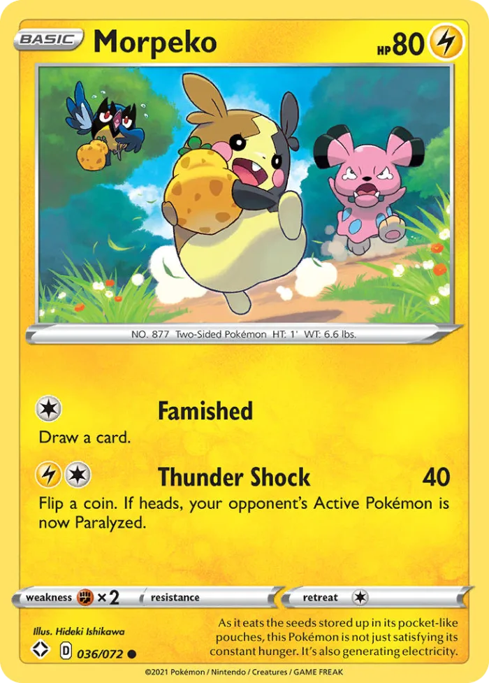 Morpeko #36 Shining Fates Pokemon card