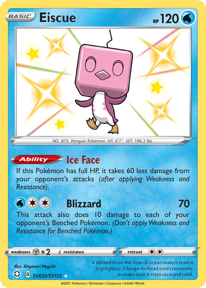 Eiscue #SV035 Shining Fates Pokemon card