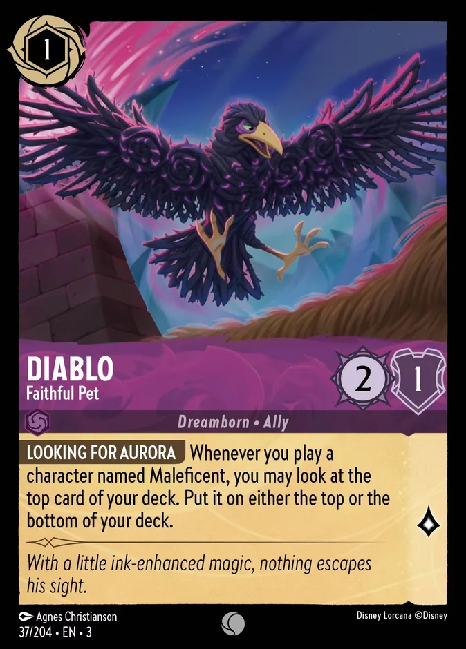 Diablo #37 Into the Inklands Disney Lorcana card