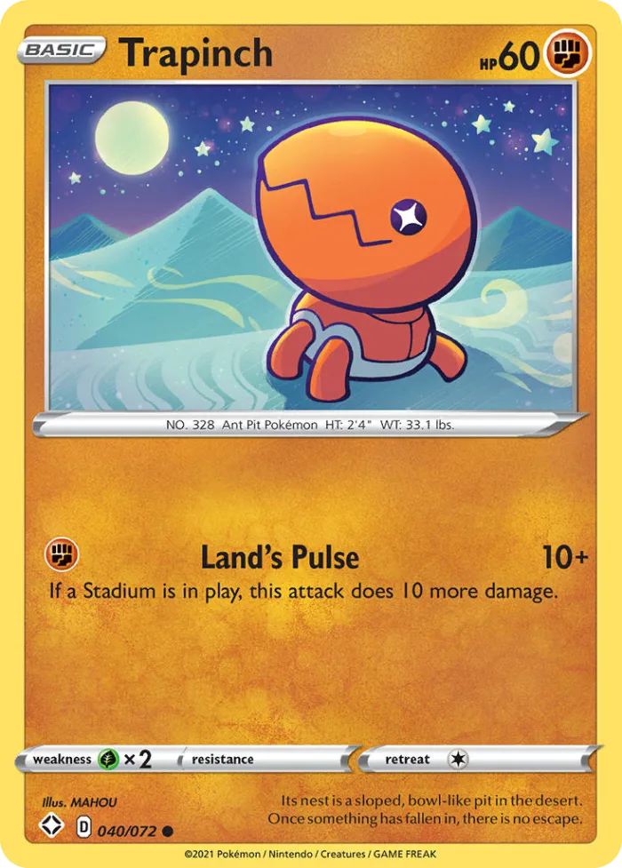 Trapinch #40 Shining Fates Pokemon card