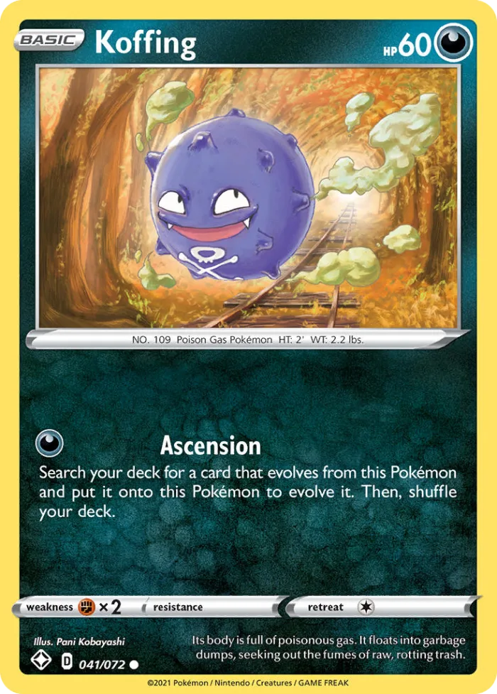 Koffing #41 Shining Fates Pokemon card