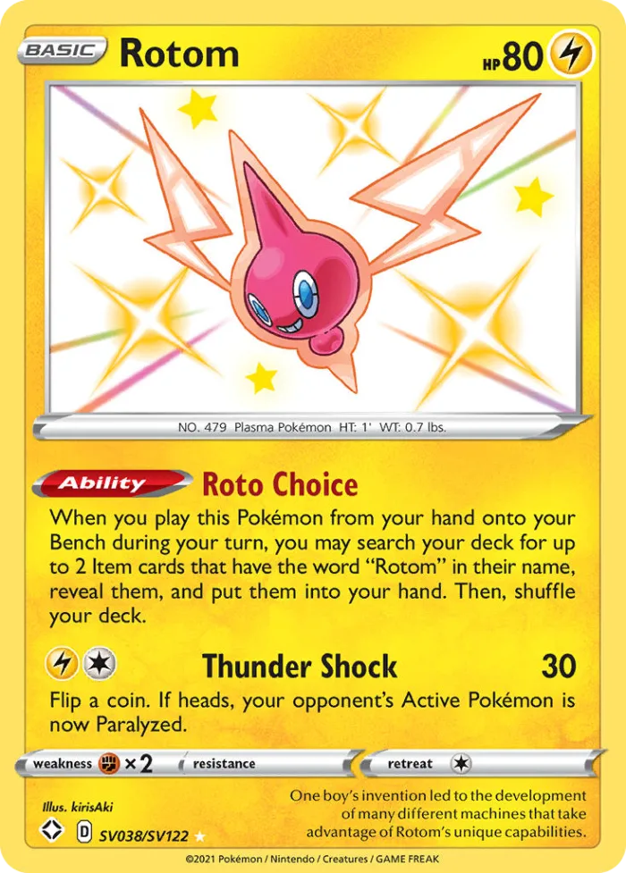 Rotom #SV038 Shining Fates Pokemon card