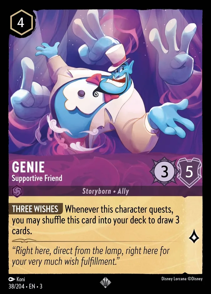 Genie #38 Into the Inklands Disney Lorcana card
