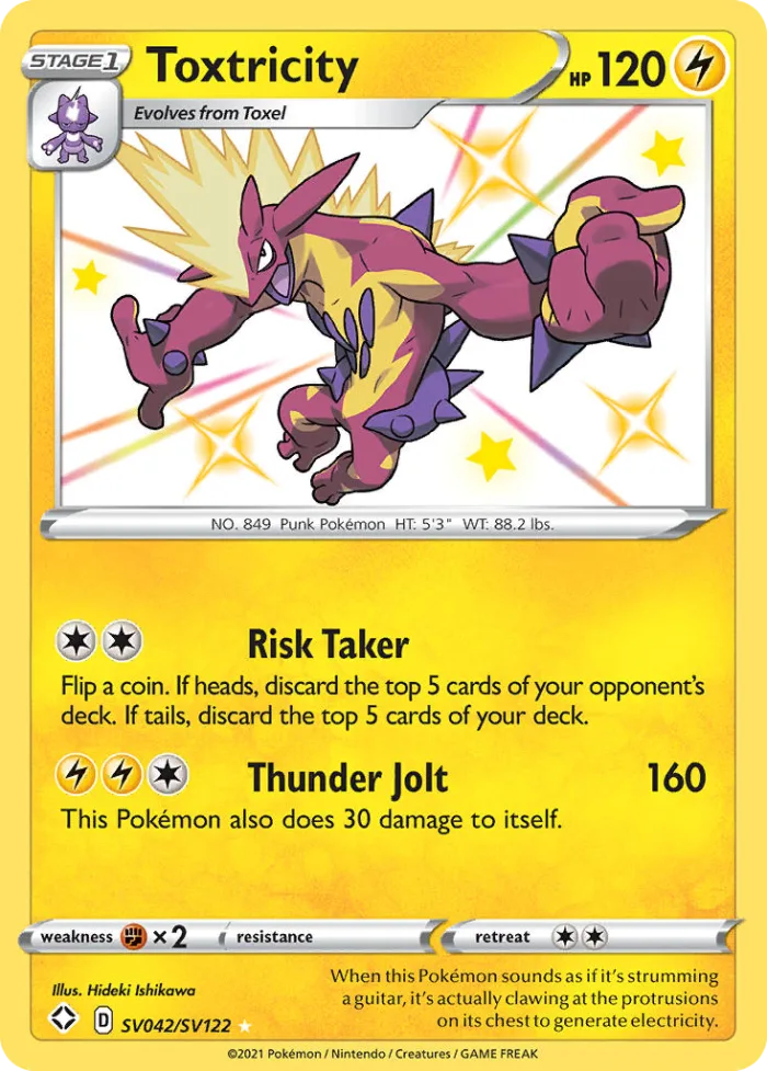 Toxtricity #SV042 Shining Fates Pokemon card