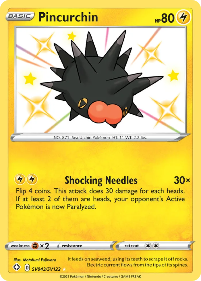 Pincurchin #SV043 Shining Fates Pokemon card