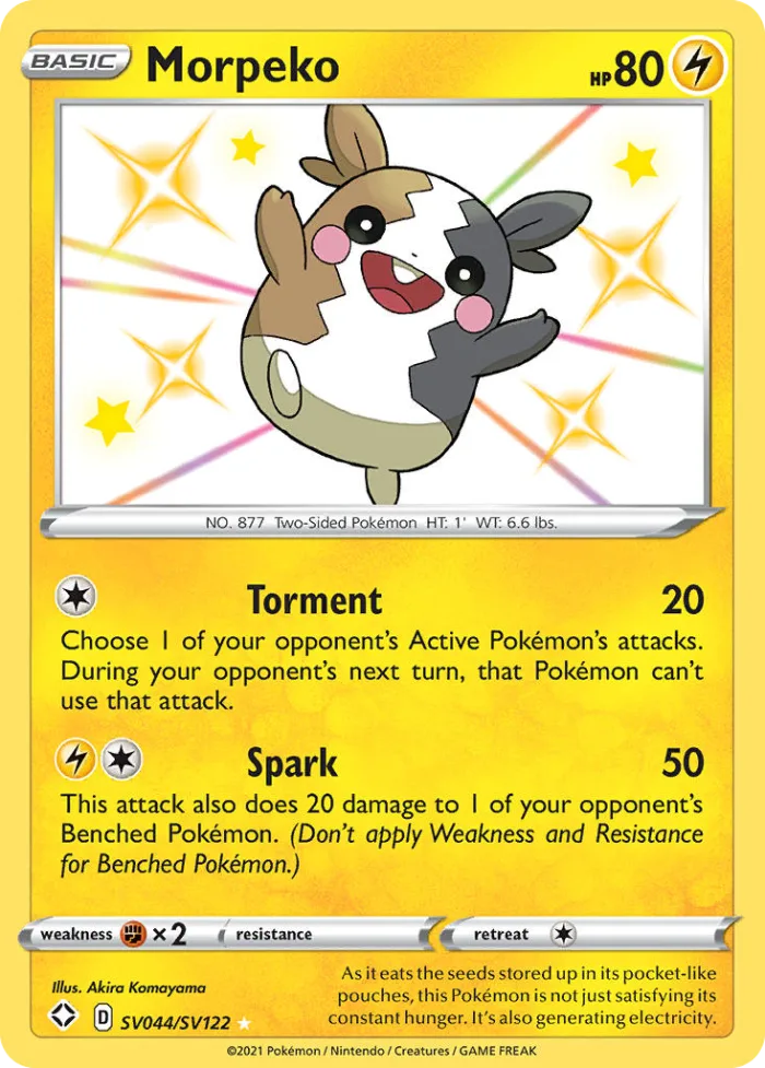Morpeko #SV044 Shining Fates Pokemon card