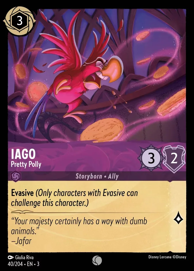 Iago #40 Into the Inklands Disney Lorcana card