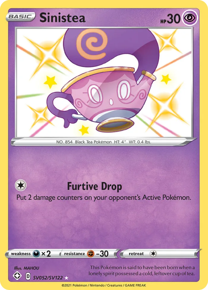 Sinistea #SV052 Shining Fates Pokemon card