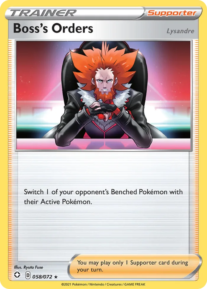 Boss's Orders #58 Shining Fates Pokemon card