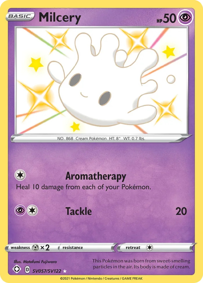 Milcery #SV057 Shining Fates Pokemon card