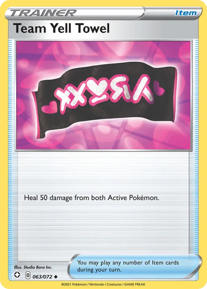Team Yell Towel #63 Shining Fates Pokemon card