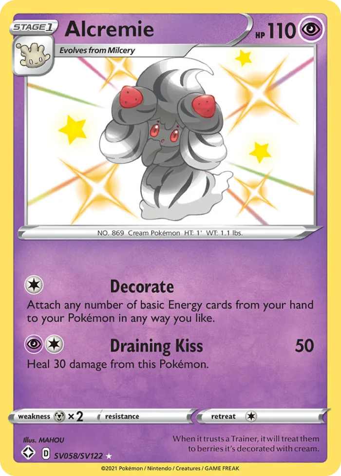 Alcremie #SV058 Shining Fates Pokemon card