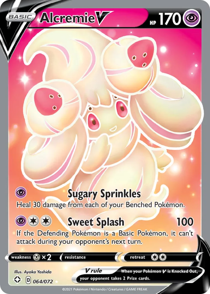 Alcremie V #64 Shining Fates Pokemon card