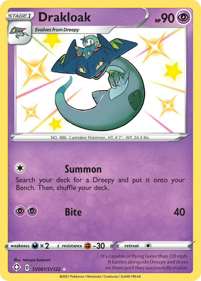 Drakloak #SV061 Shining Fates Pokemon card