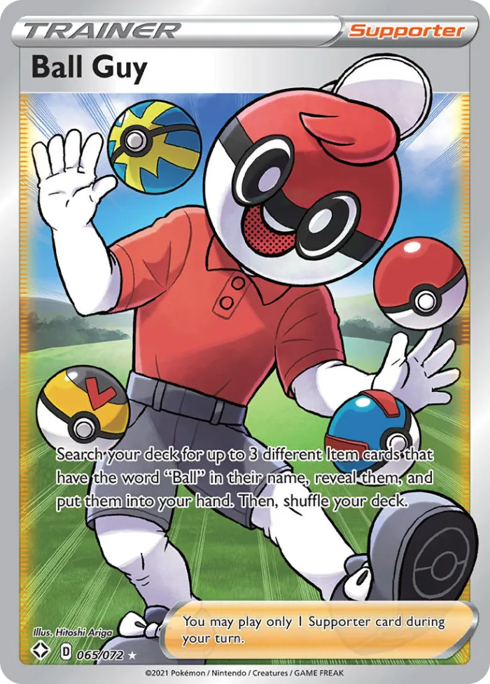Ball Guy #65 Shining Fates Pokemon card