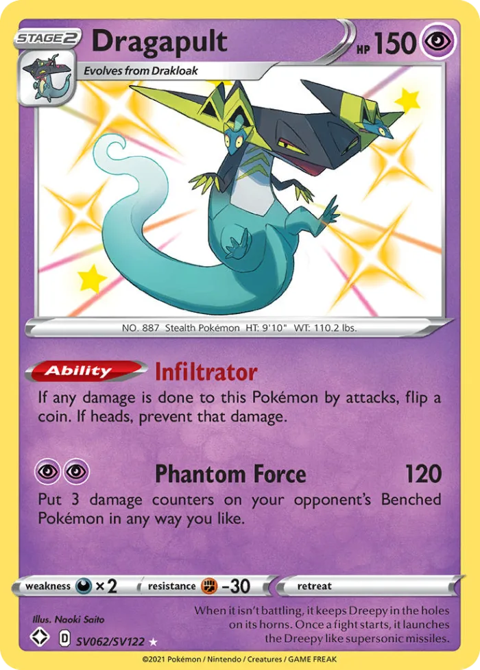 Dragapult #SV062 Shining Fates Pokemon card