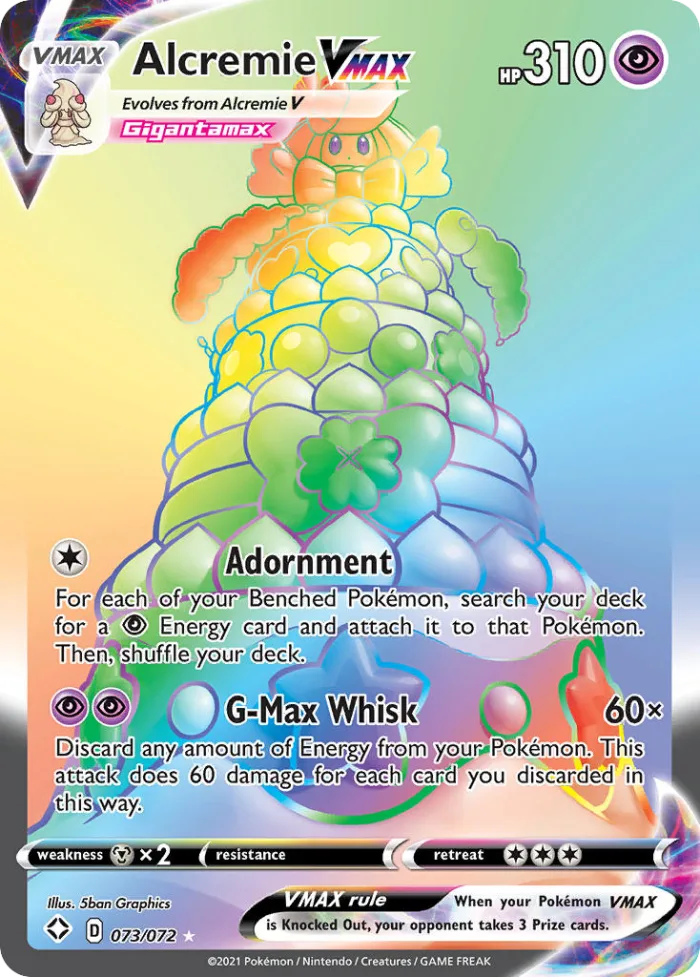 Alcremie VMAX #73 Shining Fates Pokemon card
