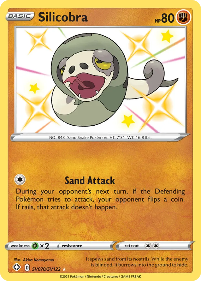 Silicobra #SV070 Shining Fates Pokemon card