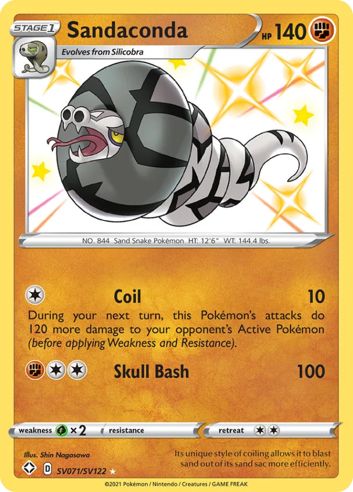 Sandaconda #SV071 Shining Fates Pokemon card
