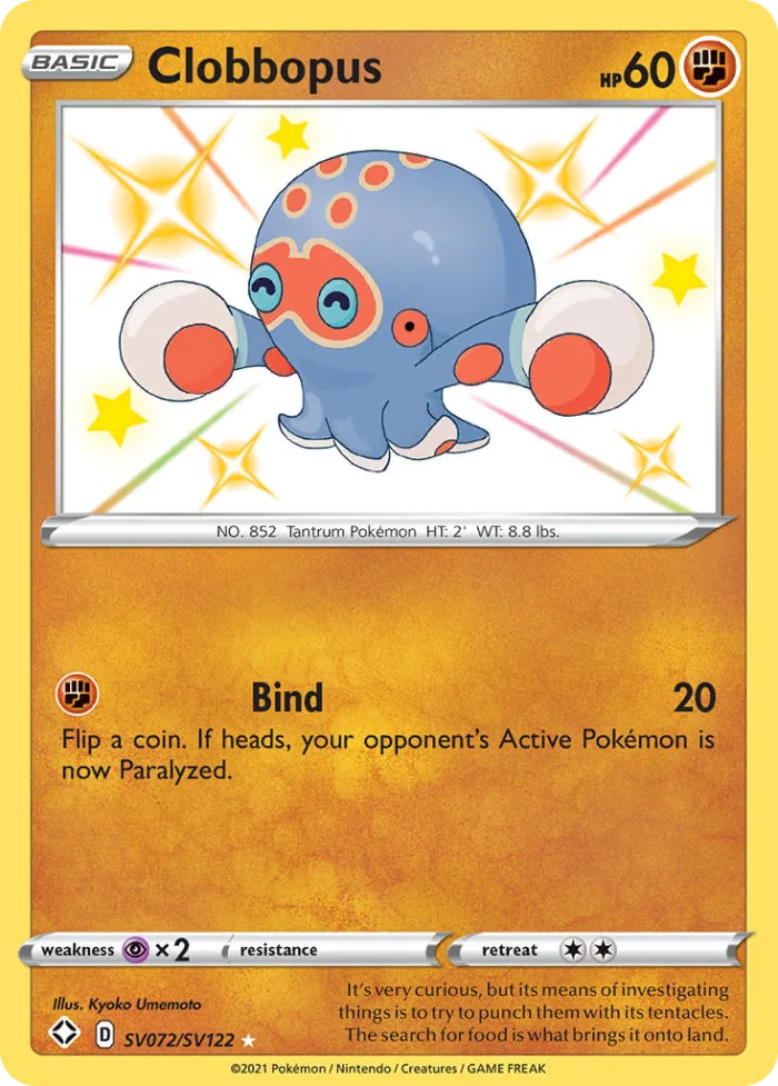 Clobbopus #SV072 Shining Fates Pokemon card