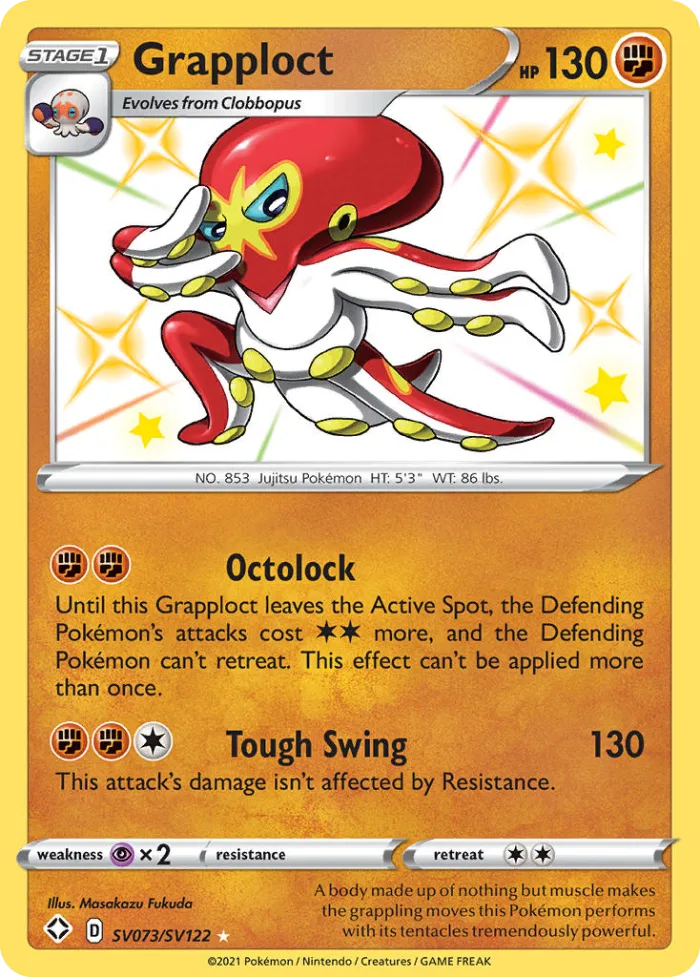 Grapploct #SV073 Shining Fates Pokemon card