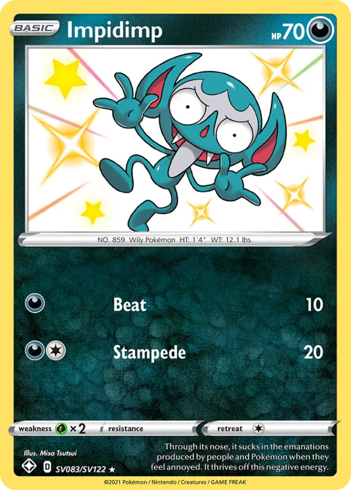 Impidimp #SV083 Shining Fates Pokemon card
