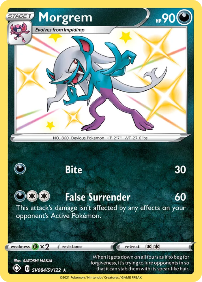 Morgrem #SV084 Shining Fates Pokemon card