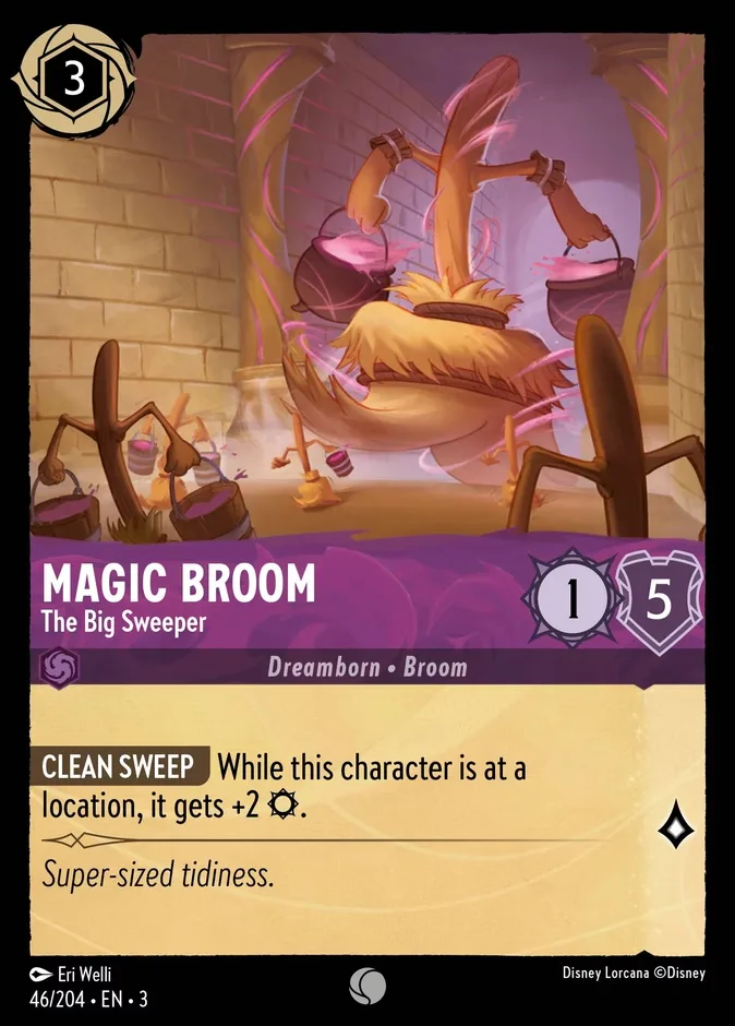 Magic Broom #46 Into the Inklands Disney Lorcana card